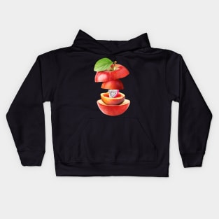 Apple Peach Dragon Fruit Gifts Vegetarian Kids Hoodie